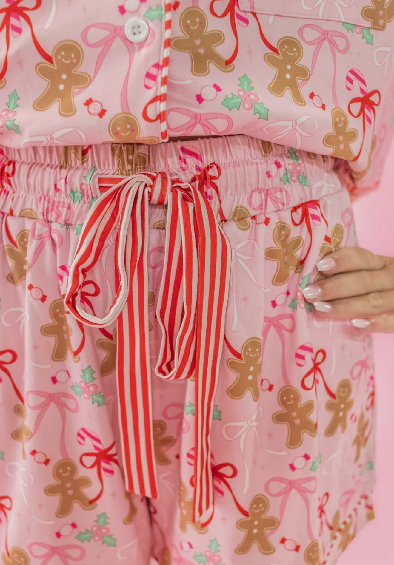Gingerbread Bow PJ Set