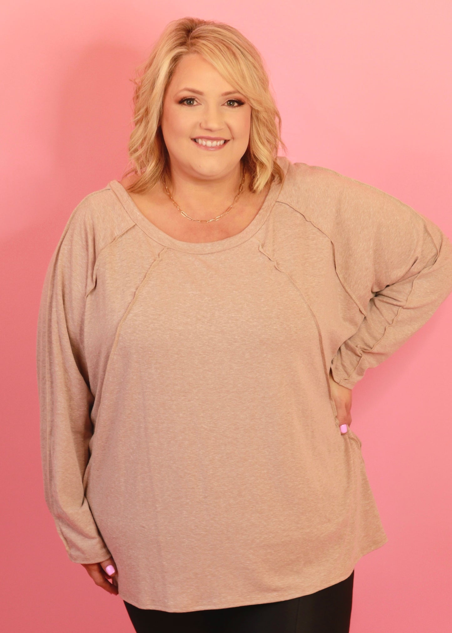 Curvy Long Sleeve Top