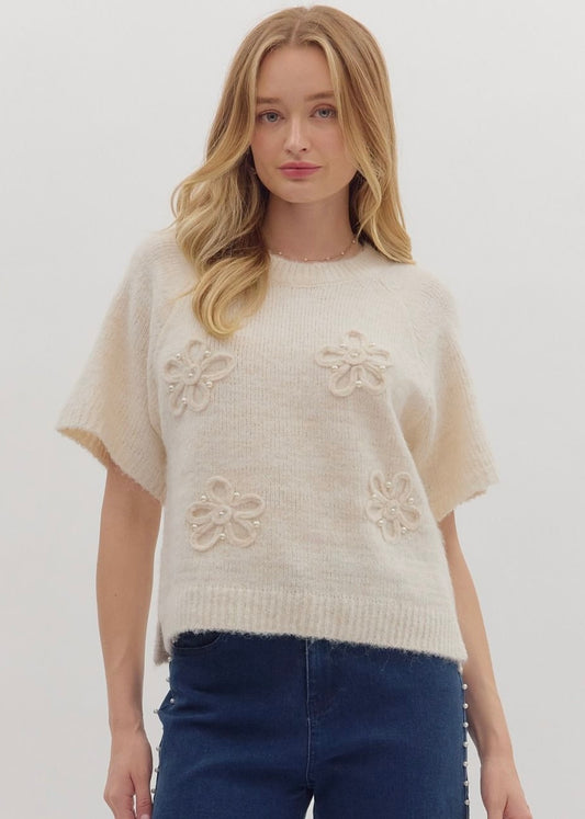 Cream Pearl Sweater