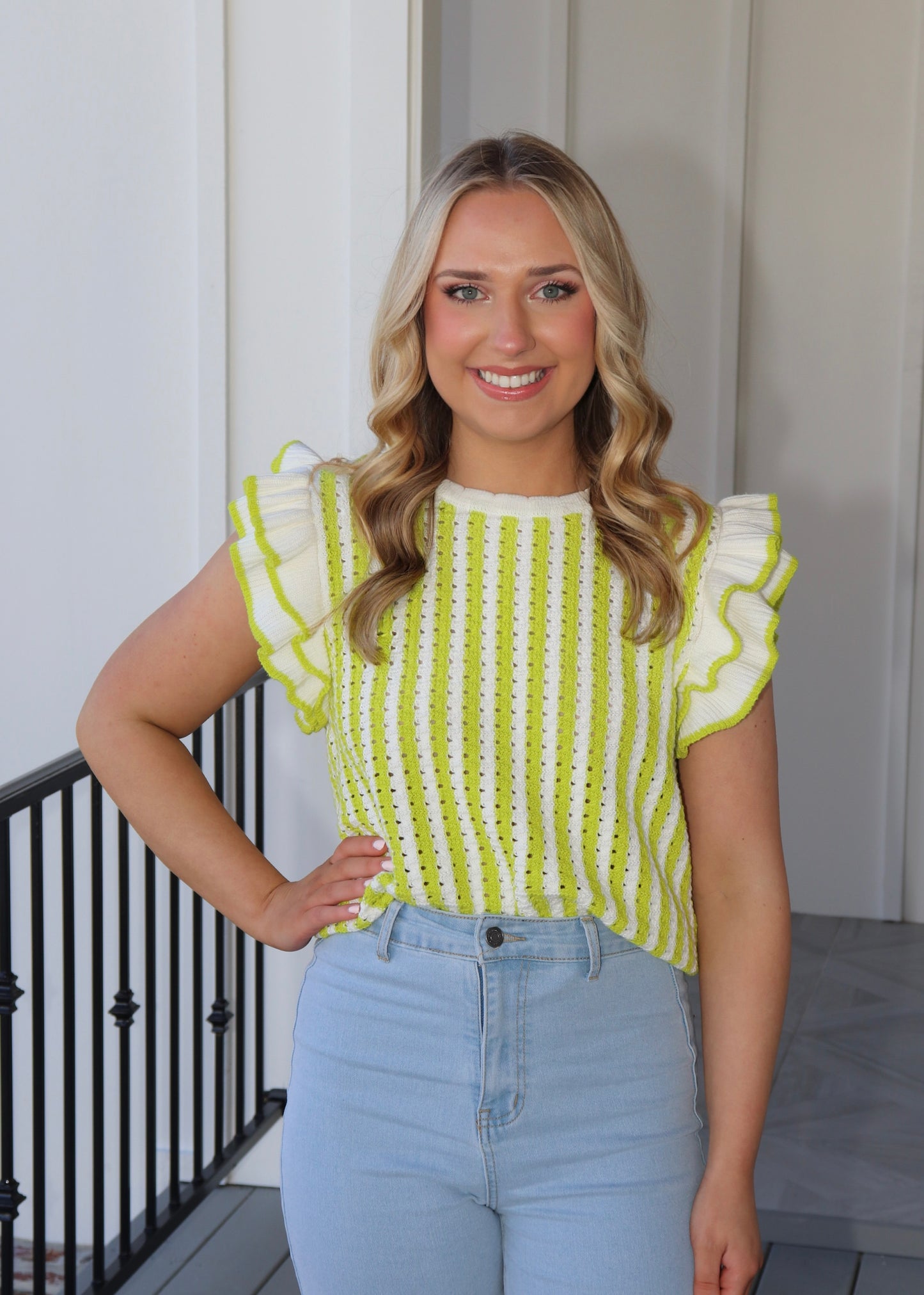 Lime Knit Top