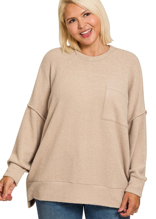Ash Mocha Curvy Sweater