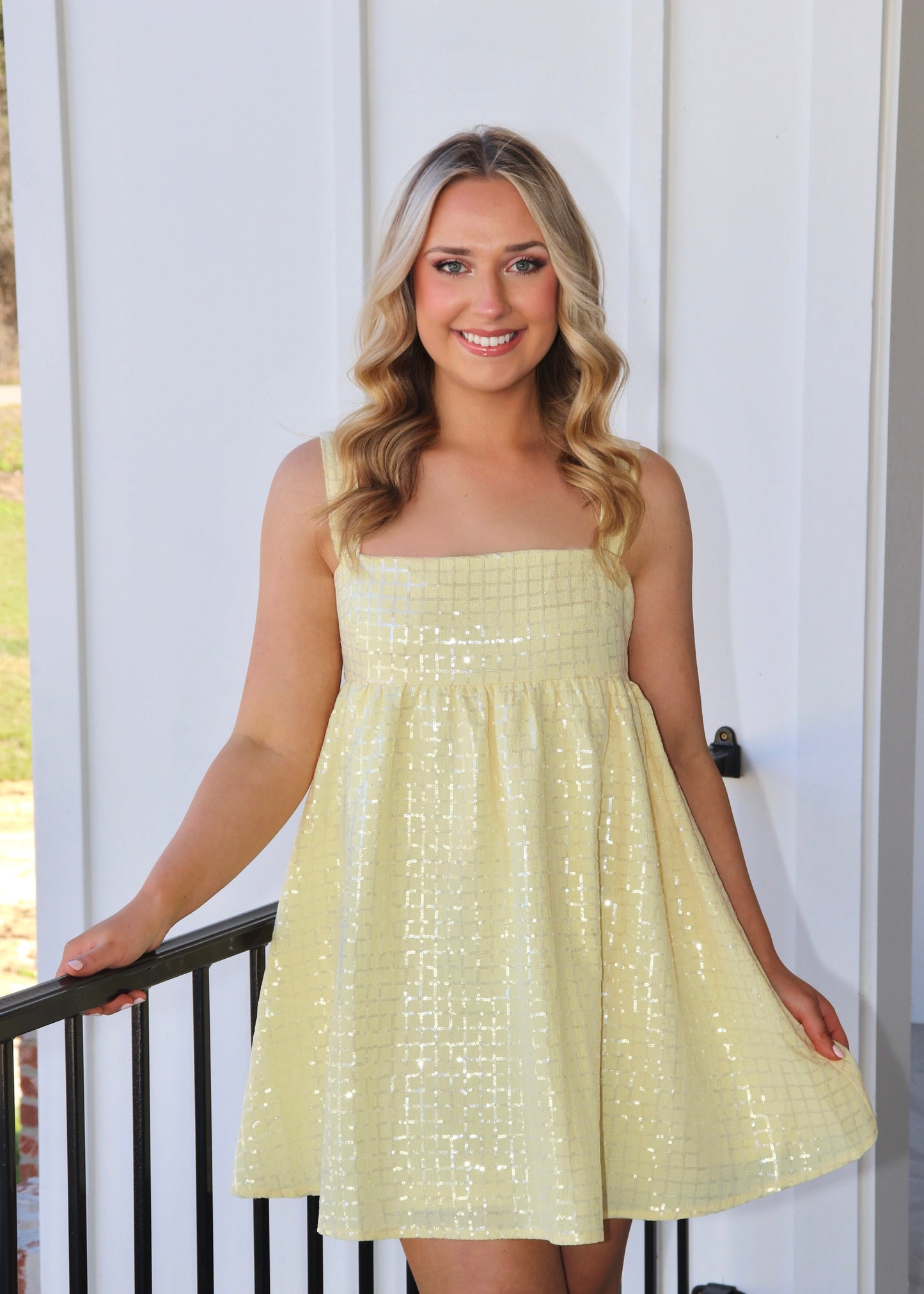 Yellow Sequin Dress