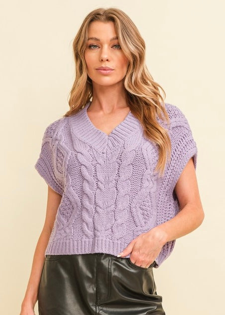 Purple Knit Sweater