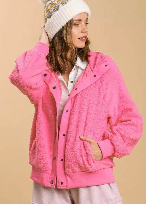 Hot Pink Sherpa Jacket