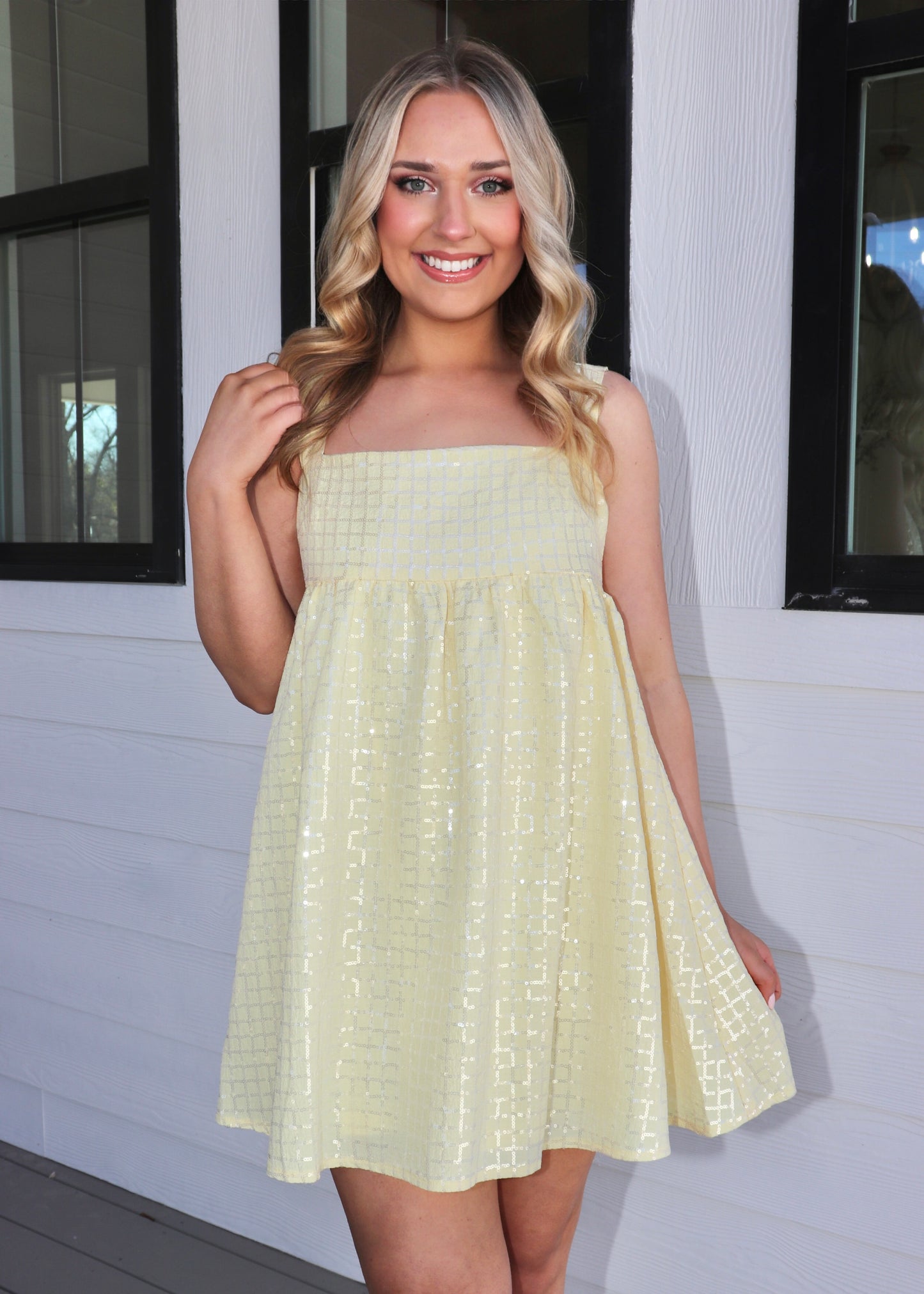 Yellow Sequin Dress