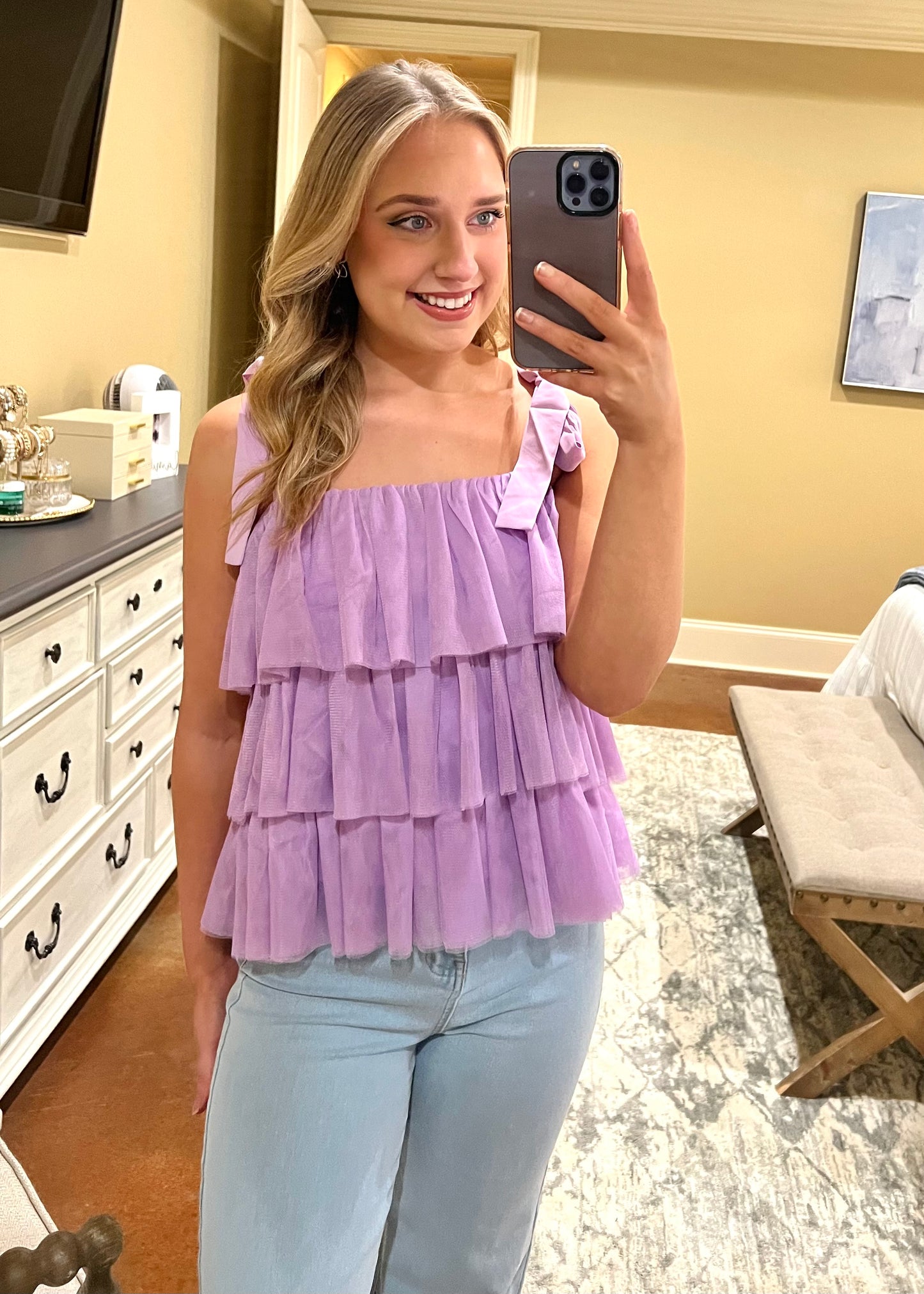 Lavender Tiered Top