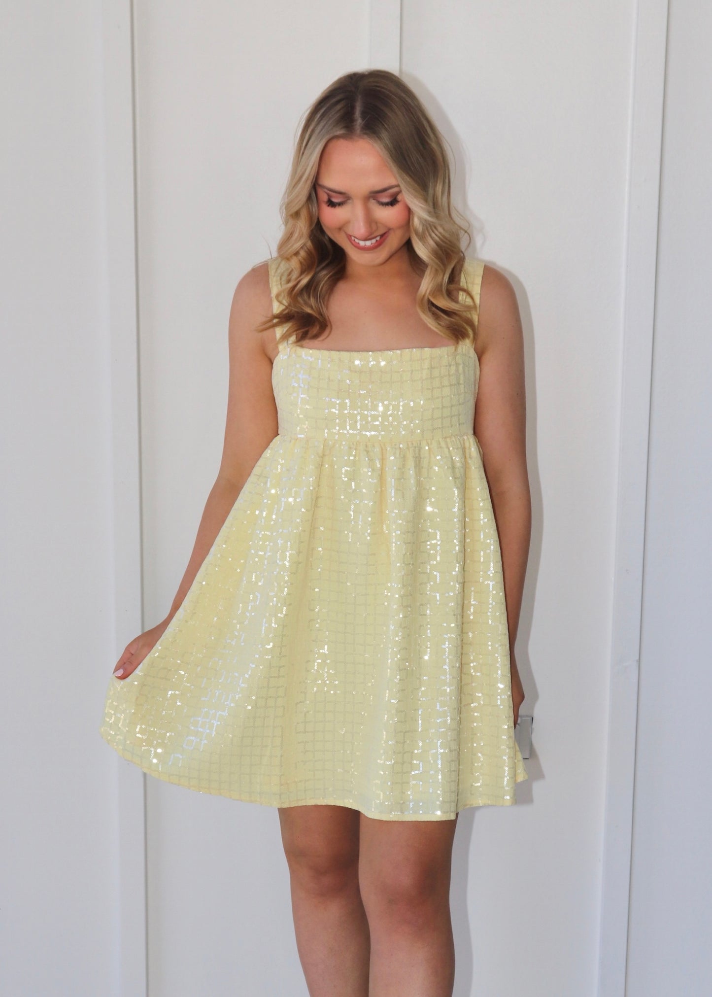 Yellow Sequin Dress