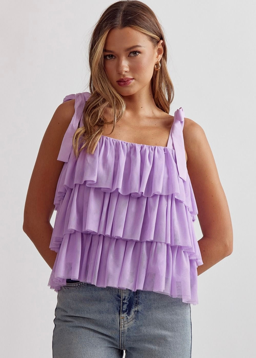 Lavender Tiered Top