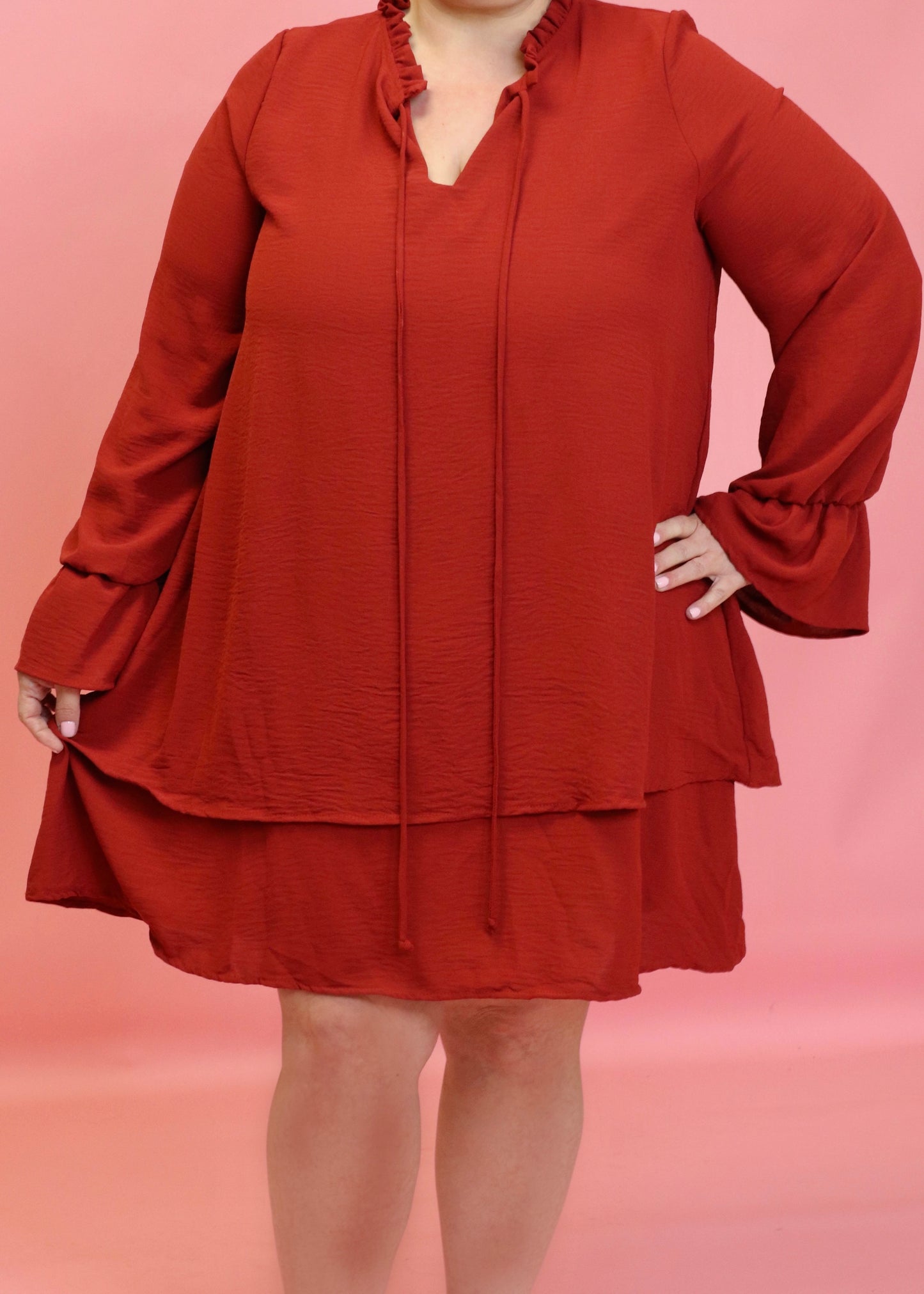 Dream Chaser Curvy Dress, Red